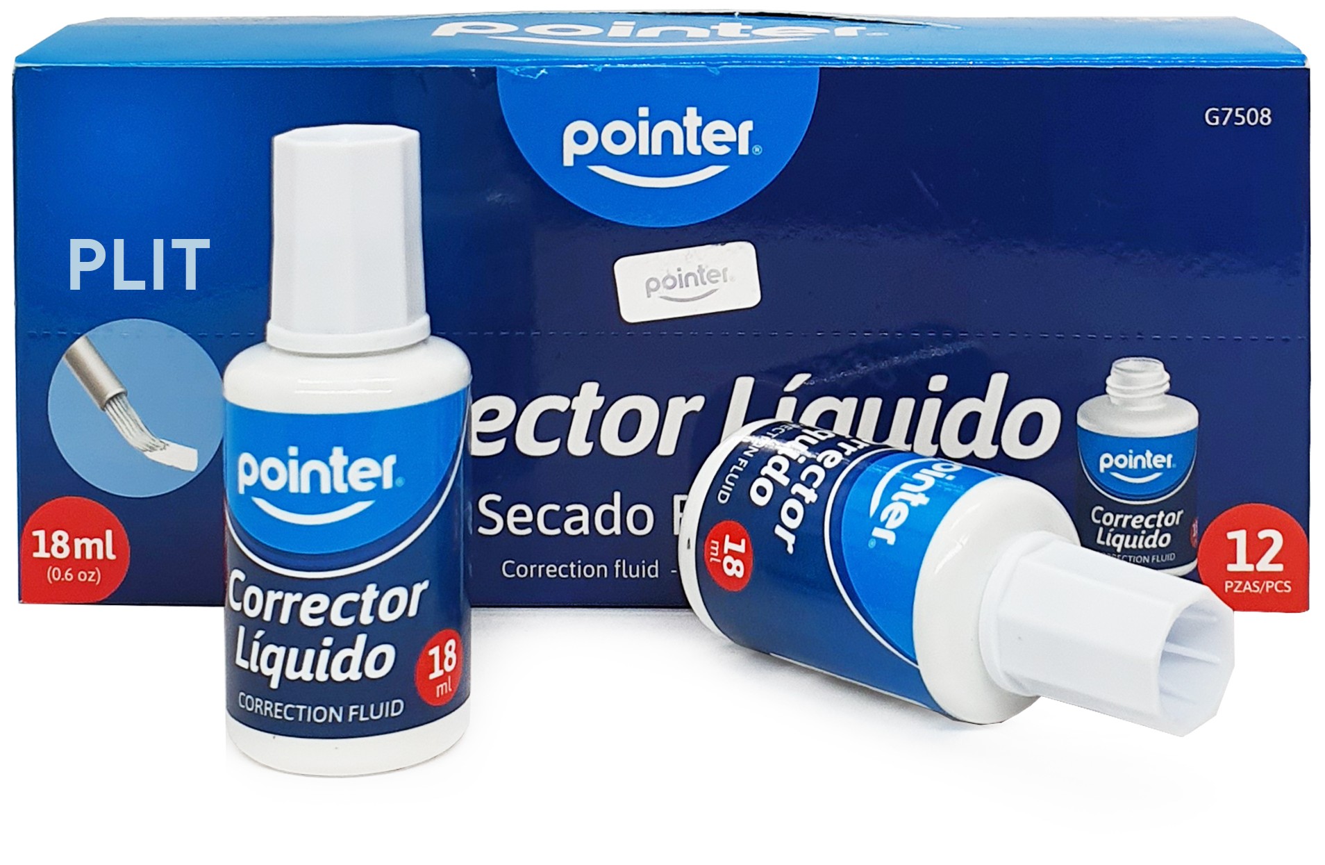 Corrector Líquido con Brocha, 18 ml