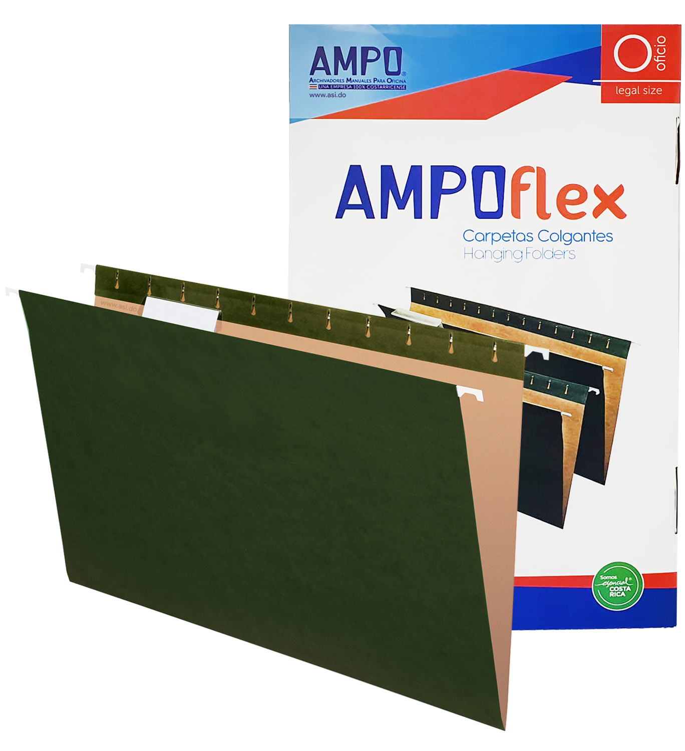 Fólderes Colgantes Pendaflex Carta 8.5" x 11", 25 pcs, Verde - Ampoflex