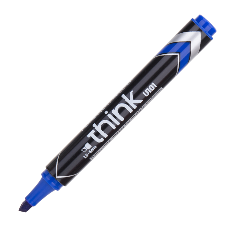 Marcador Permanente 1.5-5mm, Azul - Deli Think