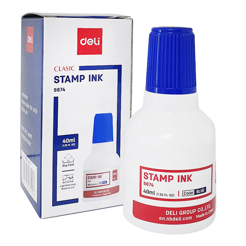 Tinta para Sellos, 40 ml, Azul