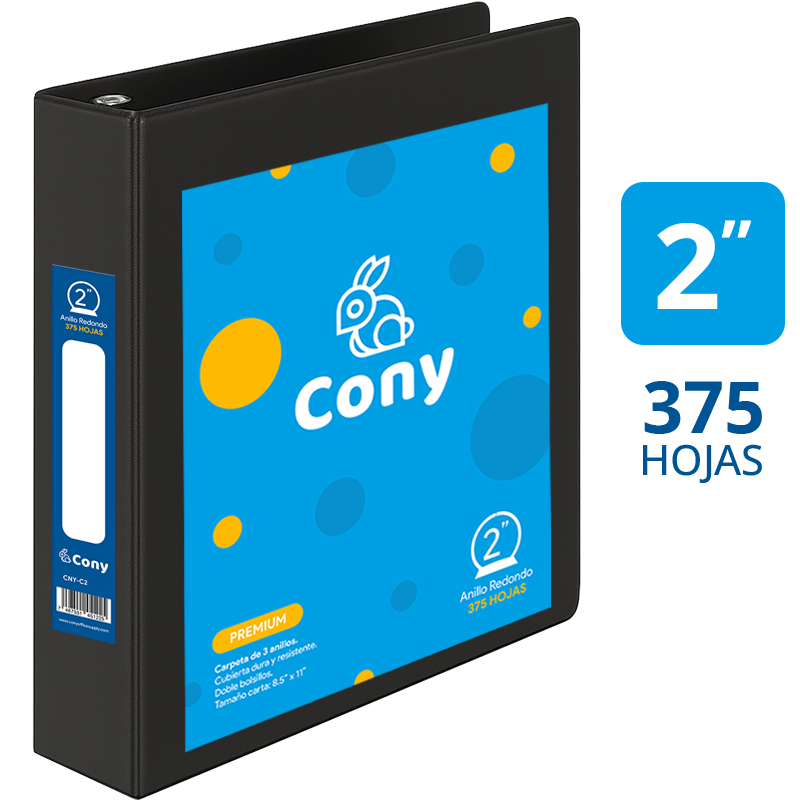Carpeta Cony de 2" Pulgadas con Cover