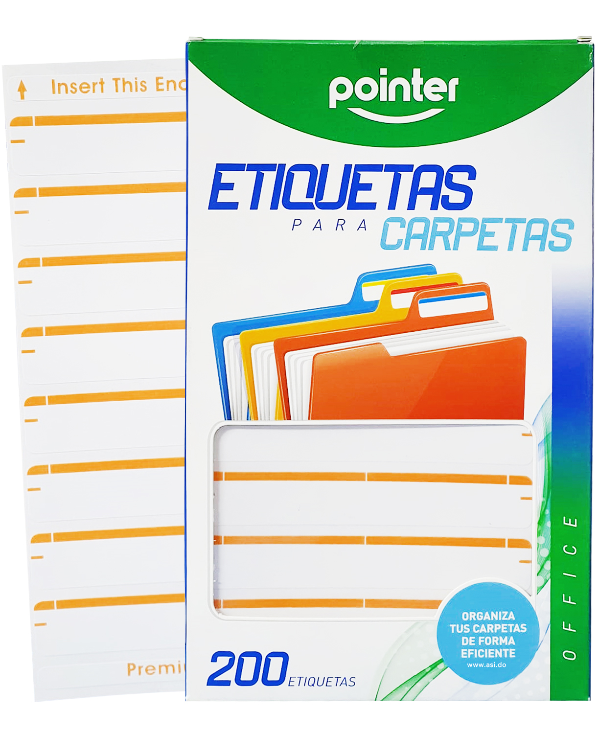 Etiquetas para Folder, Naranja, 200 pcs