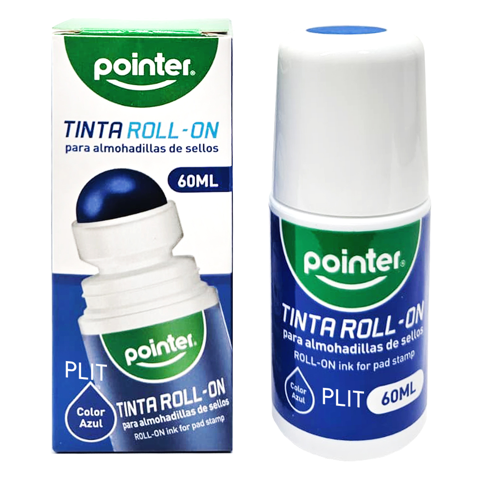 Tinta en Rolo para Almohadilla de Sello Roll-On Azul, 60 ml