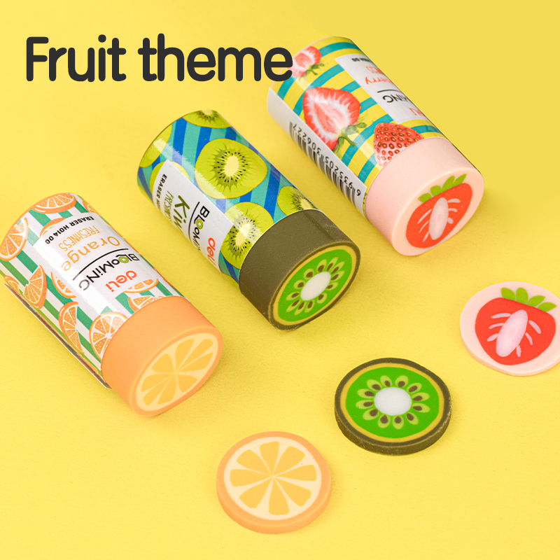 Goma de Borrar con Diseño de Frutas