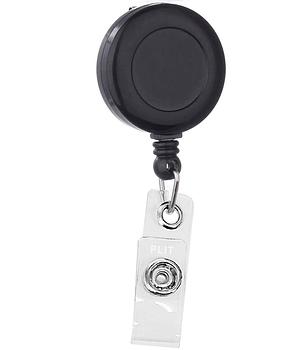 Cordon tipo YOYO Extendible para Porta Carnet, Negro