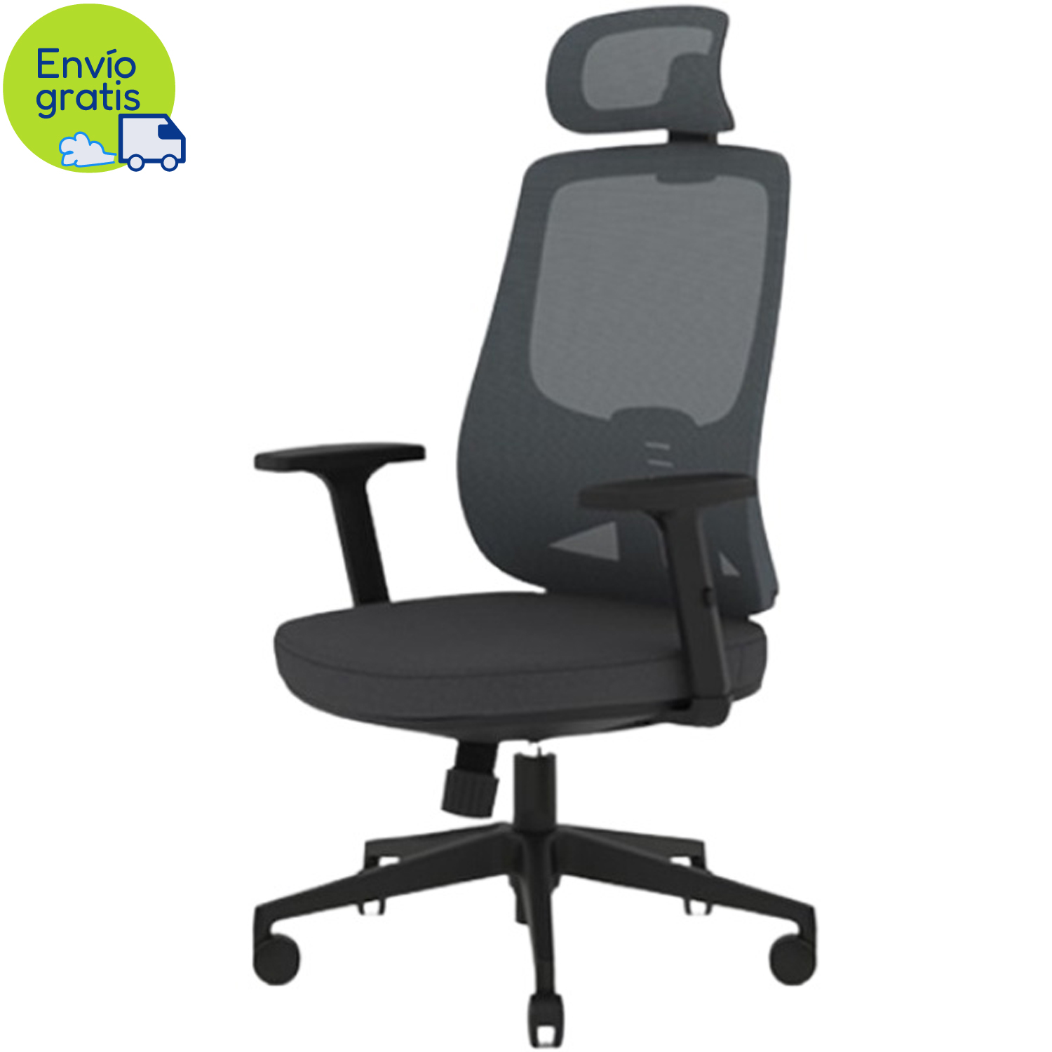 Silla Ejecutiva Ergonómica en Malla con Cabezal y Soporte Lumbar