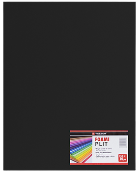 Cartulina Foamy Liso 20" x 28" Negro, 10 pcs