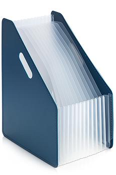 Porta Revista Estilo Archivo Acordeón A4 13 Divisiones, Azul