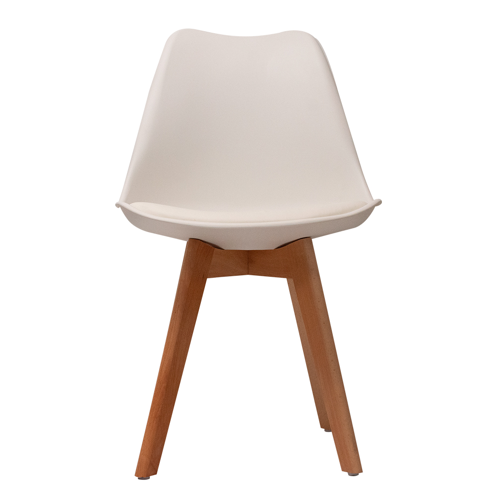 SILLA DE VISITA EN PIEL WITH PU WHITE 