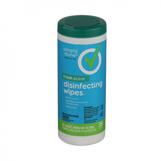 Toallitas Húmedas Desinfectantes Simply Done 35 Und/Paq