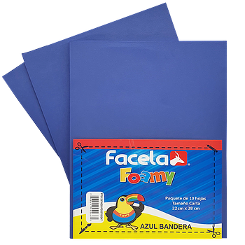 Foamy Liso 9" x 12", Color Azul Oscuro, 10 Hojas