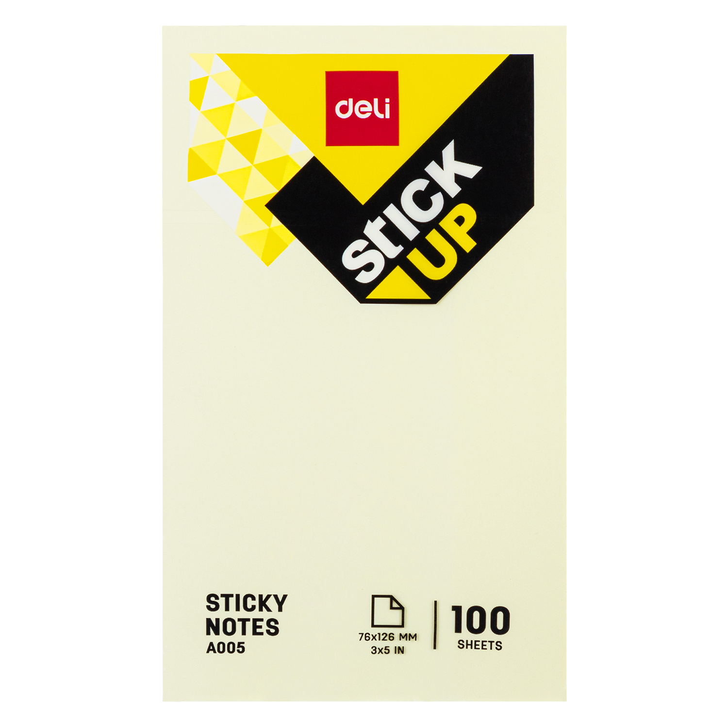 Nota Adhesiva (Post-it) 3x5 Amarillo Pastel, 100 hojas 