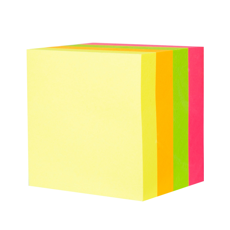 Torre de Nota Adhesiva (Post-it) 2x2, 400 Hojas, Color Neon - 