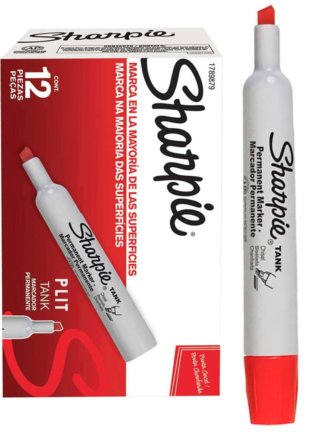 Marcador Permanente Sharpie Tank Rojo