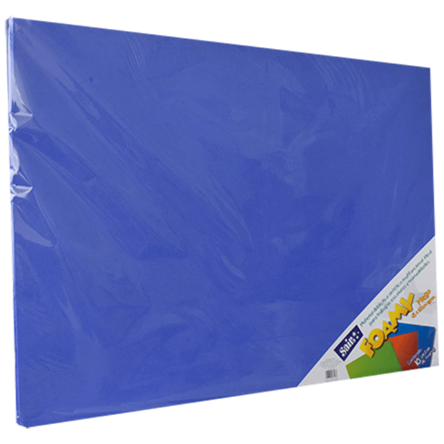 Foamy Liso 9" x 12", Color Azul Bandera, 10 Hojas 