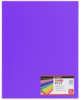 Cartulina Foamy Liso 20" x 28" Morado, 10 pcs