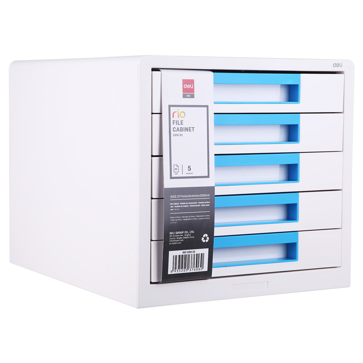 Archivo de 5 Gavetas para Escritorio, Azul