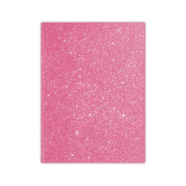 Foamy Escarchado con Brillo 9" x 12", Color rosado claro, 10 Hojas