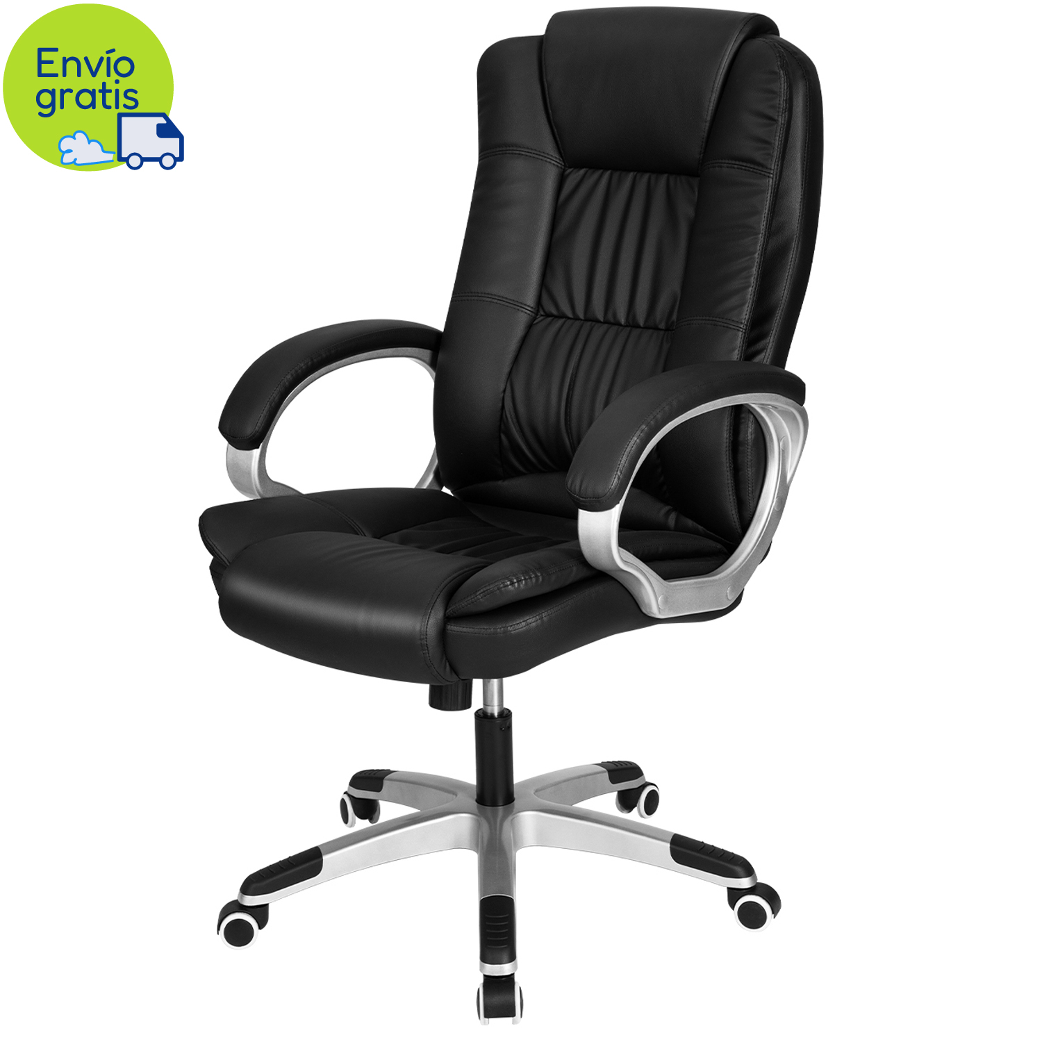 Silla Ejecutiva en PU Leather y Base Cromada 4524