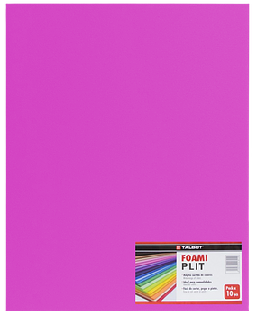 Cartulina Foamy Liso 20" x 28" Rosado, 10 pcs