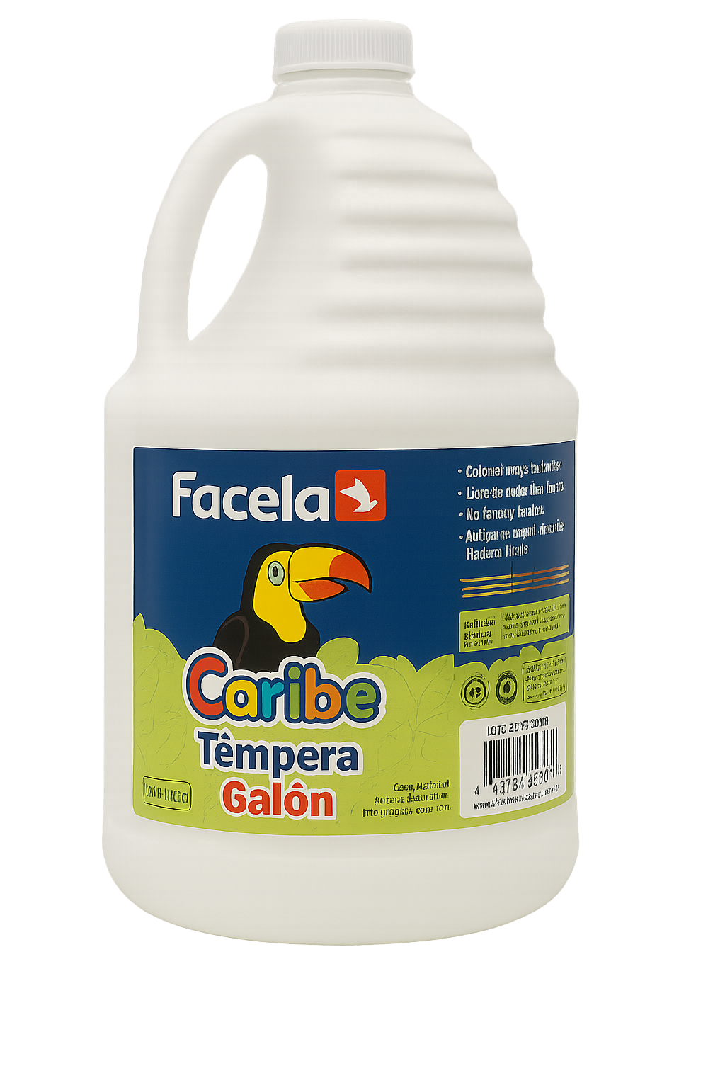 Galón de Pintura Témpera Lavable, Blanco