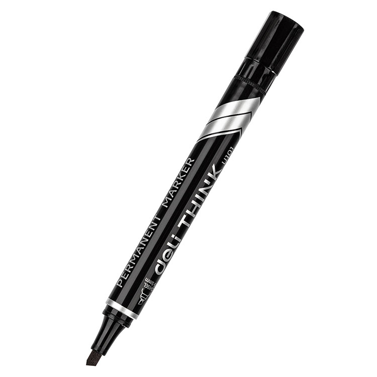 Marcador Permanente Deli, Negro Think 1,5 5 Mm