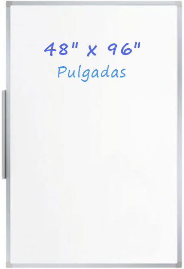 Pizarra Mágica Magnética 48" x 96" con Bordes de Metal 