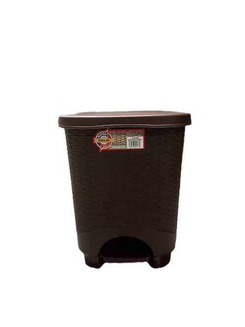 Zafacón Papelera 12 Litros Rattan con Pedal