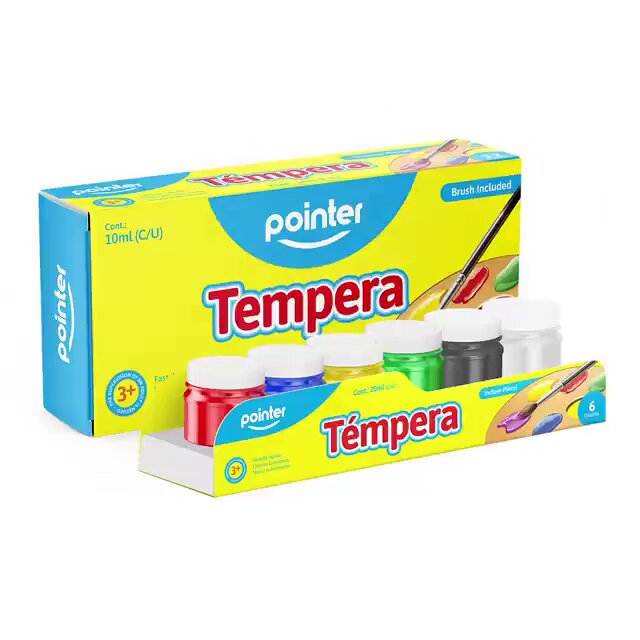 Pintura Témpera de 6 Colores 