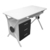 MUEBLE (PC) STAKEN WHITE/BLACK MELAMINE TOP